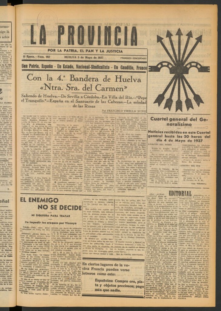 Miniatura de La Provincia : diario de la noche del 5 de mayo de 1937