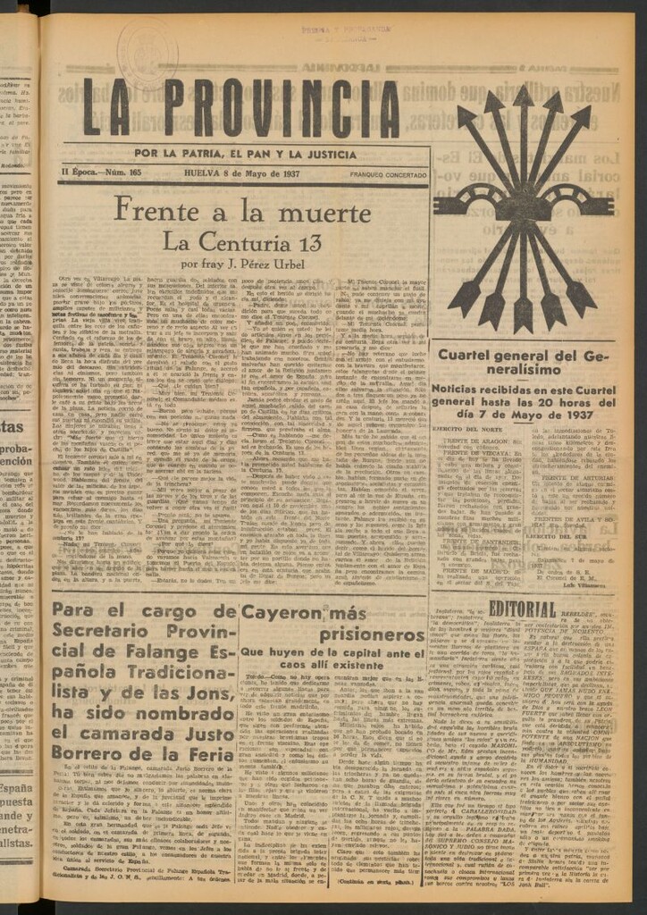 Miniatura de La Provincia : diario de la noche del 8 de mayo de 1937