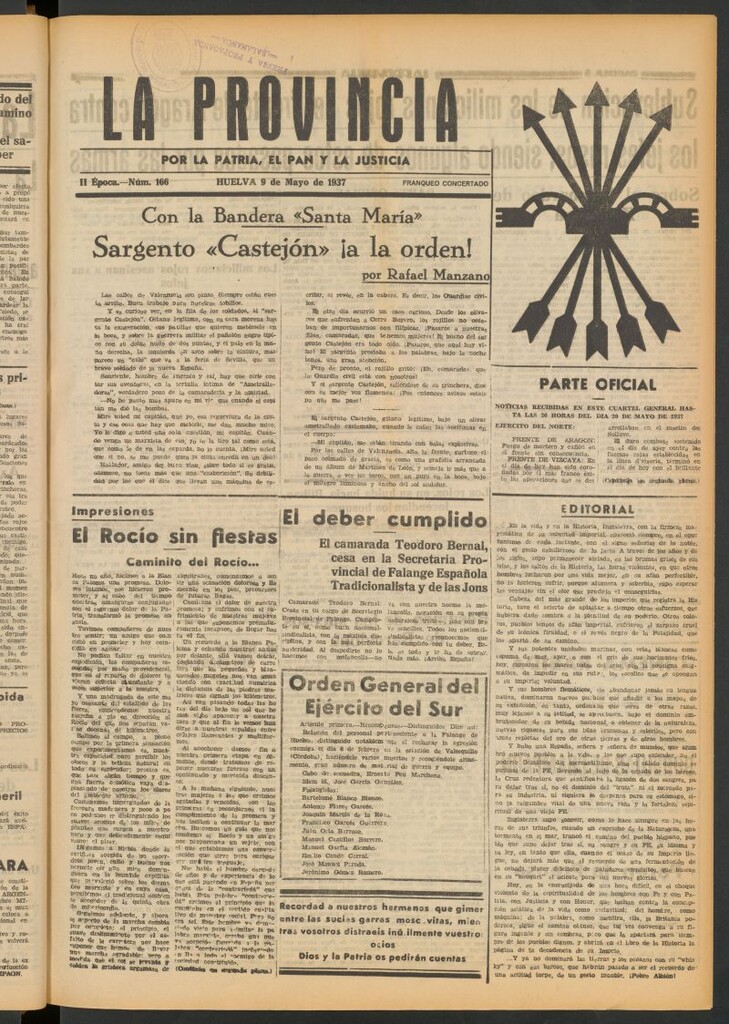 Miniatura de La Provincia : diario de la noche del 9 de mayo de 1937