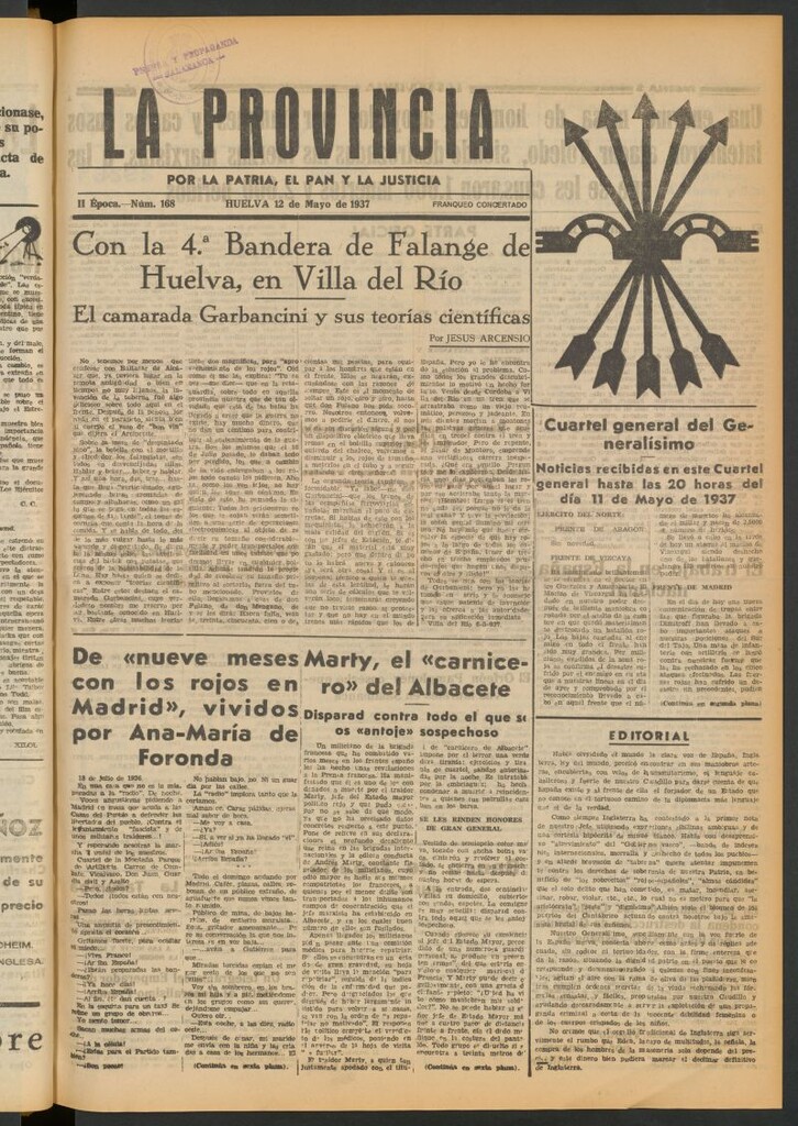 Miniatura de La Provincia : diario de la noche del 12 de mayo de 1937