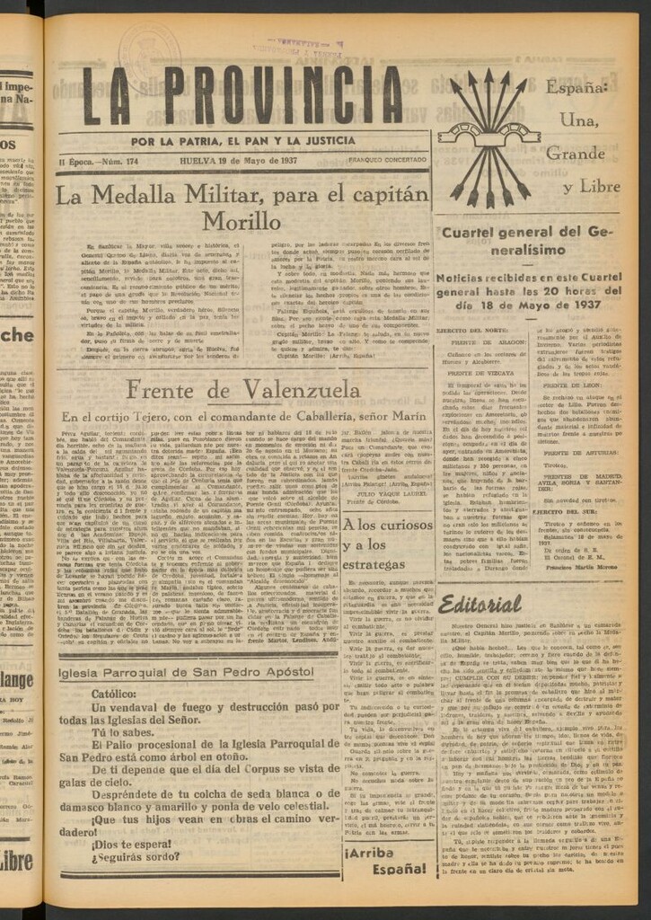 Miniatura de La Provincia : diario de la noche del 19 de mayo de 1937