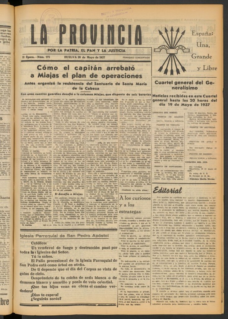 Miniatura de La Provincia : diario de la noche del 20 de mayo de 1937