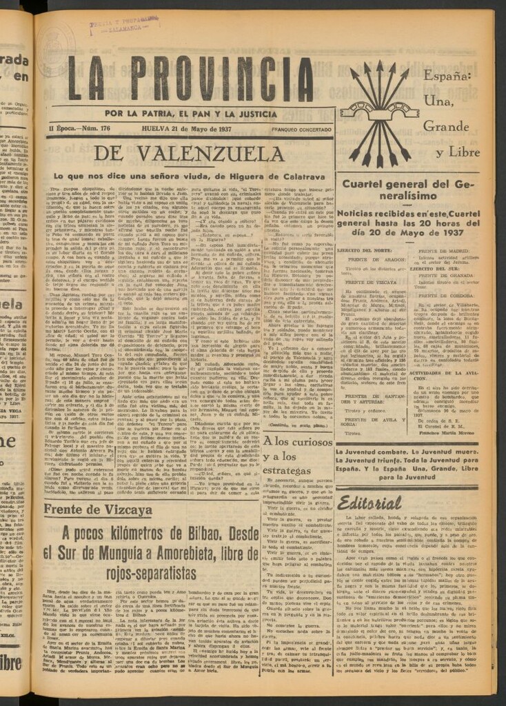 Miniatura de La Provincia : diario de la noche del 21 de mayo de 1937