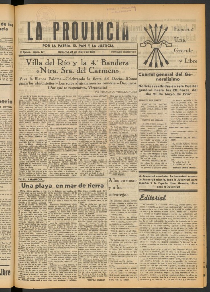 Miniatura de La Provincia : diario de la noche del 22 de mayo de 1937