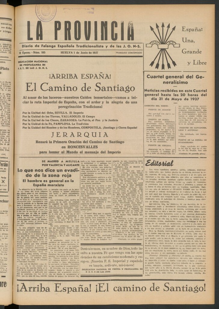 Miniatura de La Provincia : diario de la noche del 1 de junio de 1937