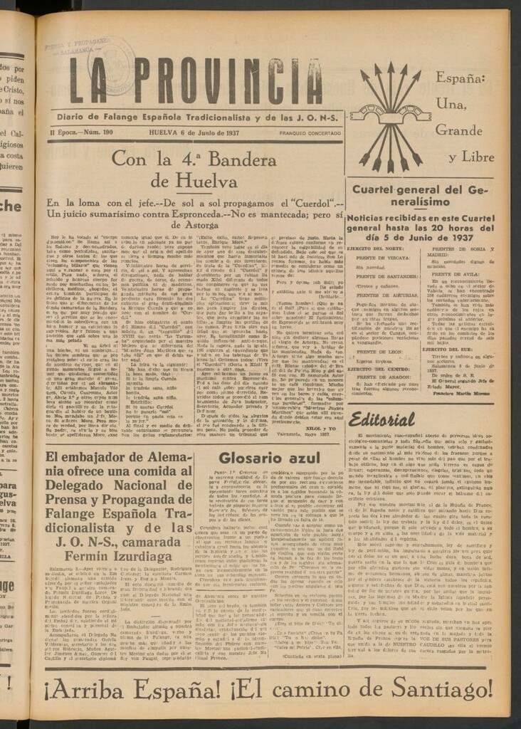Miniatura de La Provincia : diario de la noche del 6 de junio de 1937