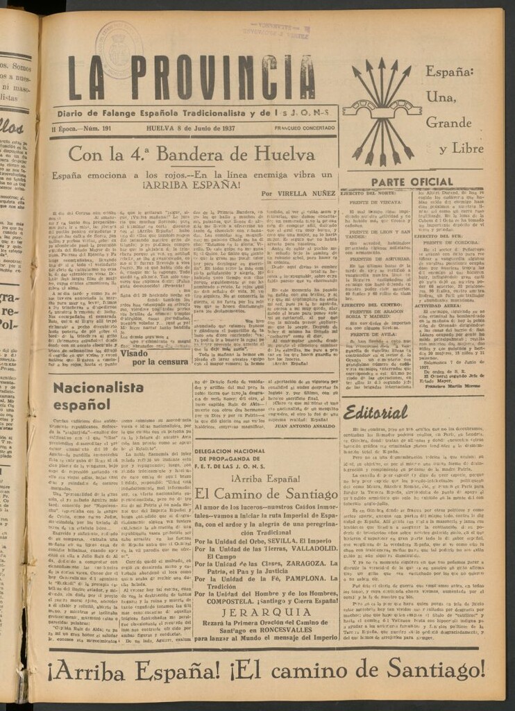 Miniatura de La Provincia : diario de la noche del 8 de junio de 1937