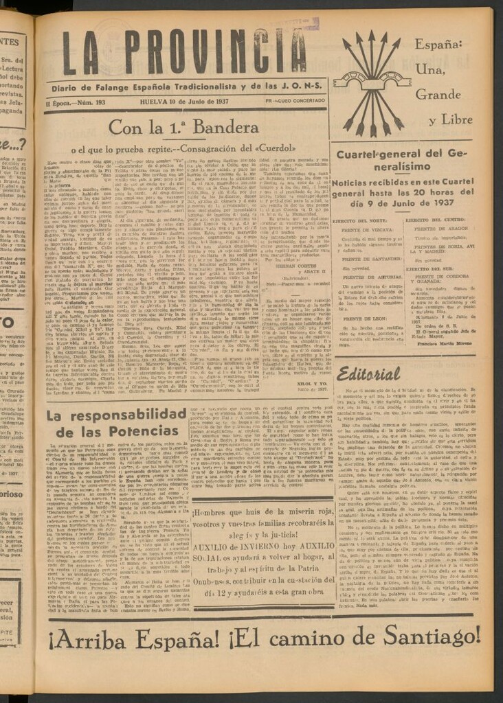 Miniatura de La Provincia : diario de la noche del 10 de junio de 1937