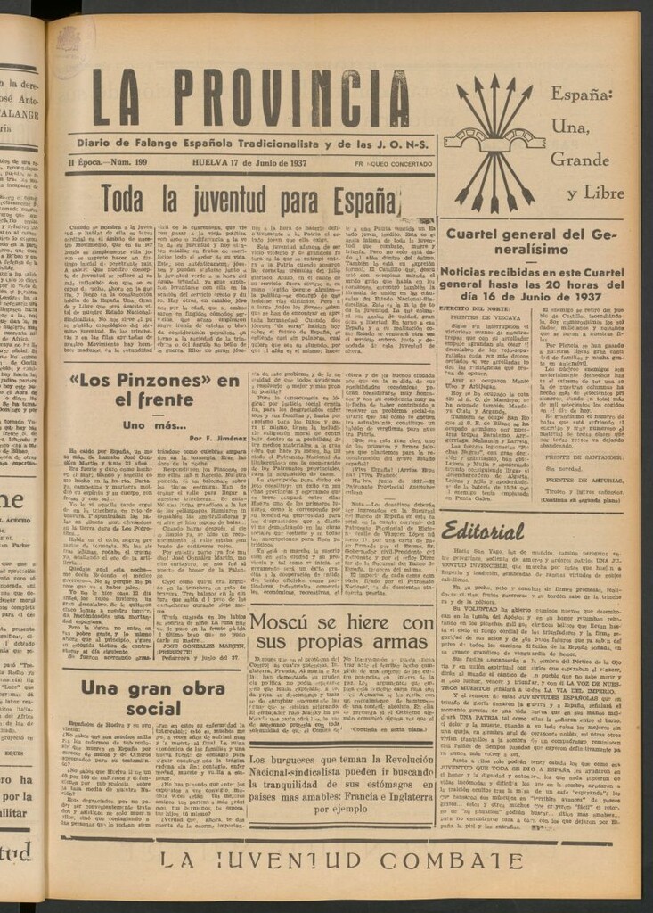 Miniatura de La Provincia : diario de la noche del 17 de junio de 1937