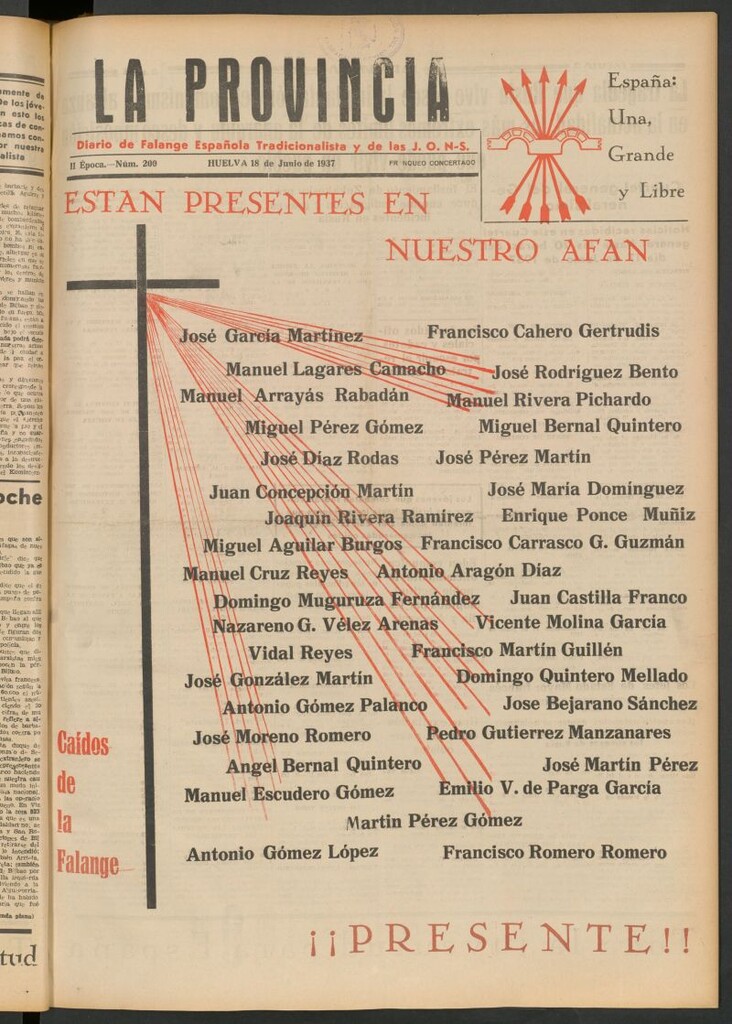 Miniatura de La Provincia : diario de la noche del 18 de junio de 1937