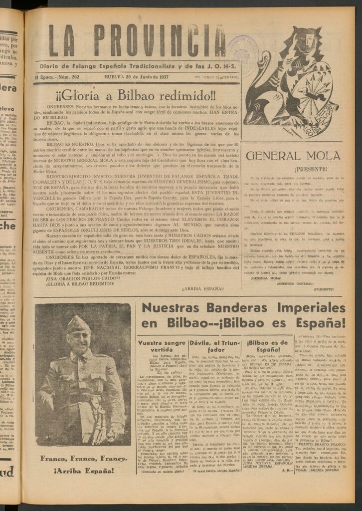 Miniatura de La Provincia : diario de la noche del 20 de junio de 1937