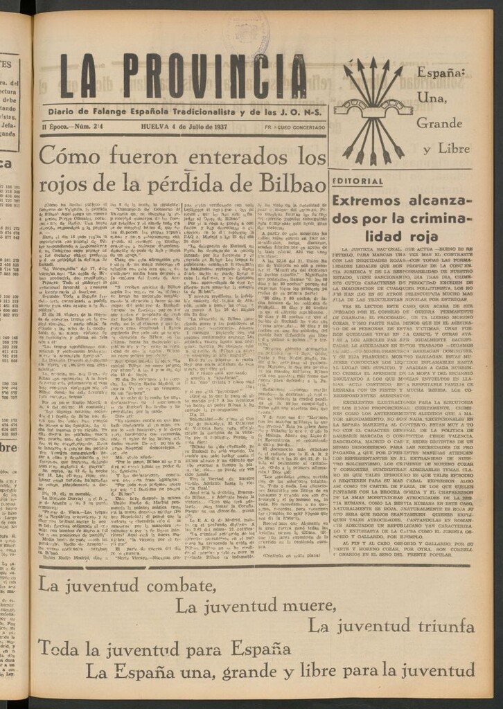 Miniatura de La Provincia : diario de la noche del 4 de julio de 1937