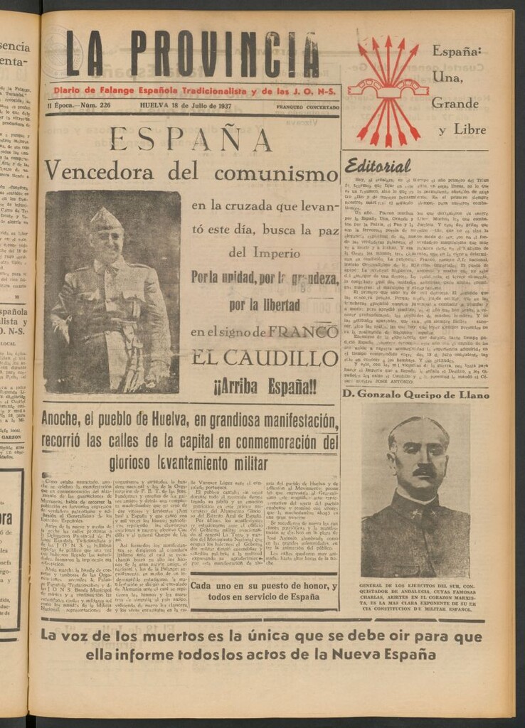 Miniatura de La Provincia : diario de la noche del 18 de julio de 1937
