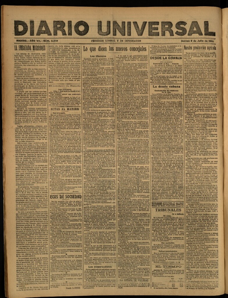 Miniatura de Diario Universal del 8 de julio de 1909