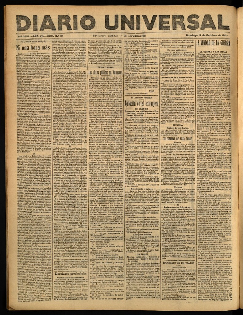Miniatura de Diario Universal del 17 de octubre de 1909