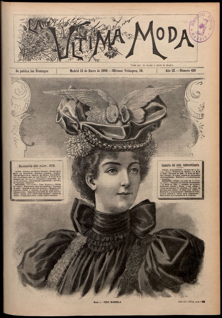 Miniatura de La Última moda: revista ilustrada hispano-americana, del 12 de enero de 1896