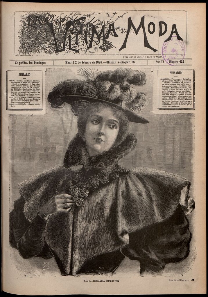 Miniatura de La Última moda: revista ilustrada hispano-americana, del 9 de febrero de 1896