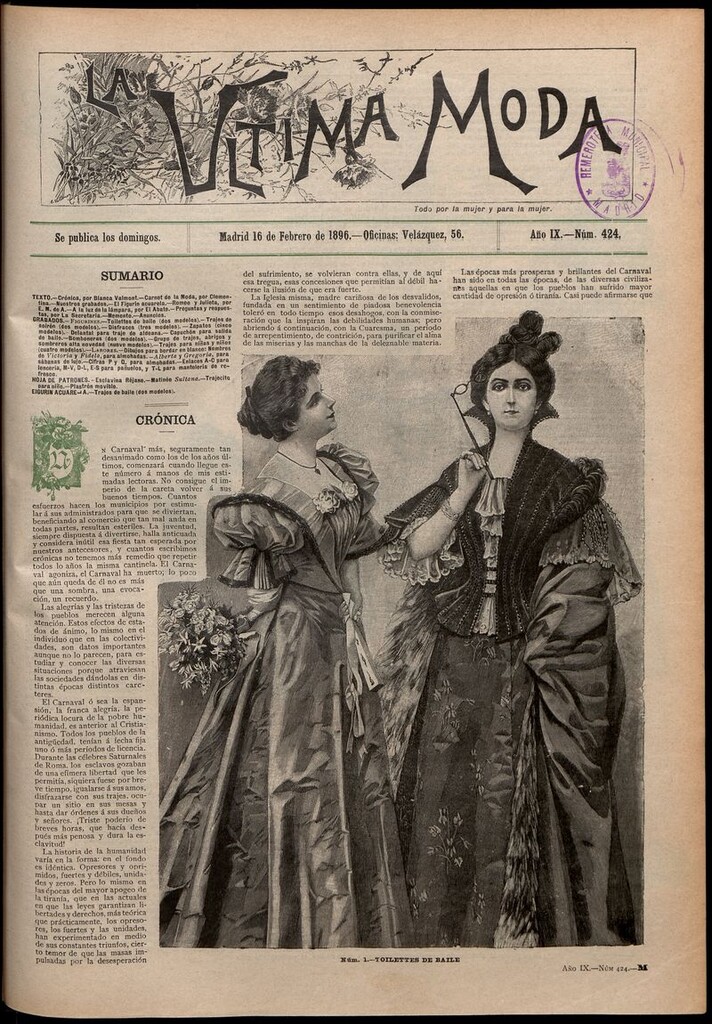 Miniatura de La Última moda: revista ilustrada hispano-americana, del 16 de febrero de 1896