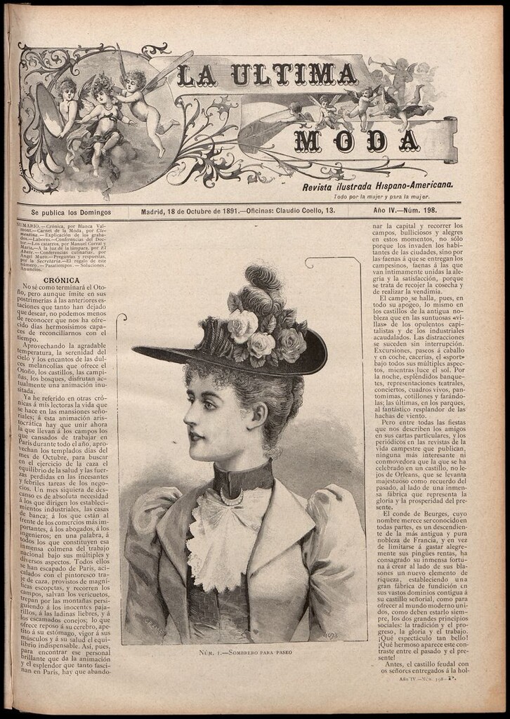 Miniatura de La Última moda: revista ilustrada hispano-americana, del 18 de octubre de 1891