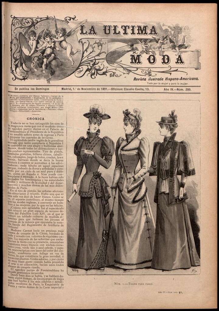 Miniatura de La Última moda: revista ilustrada hispano-americana, del 1 de noviembre de 1891