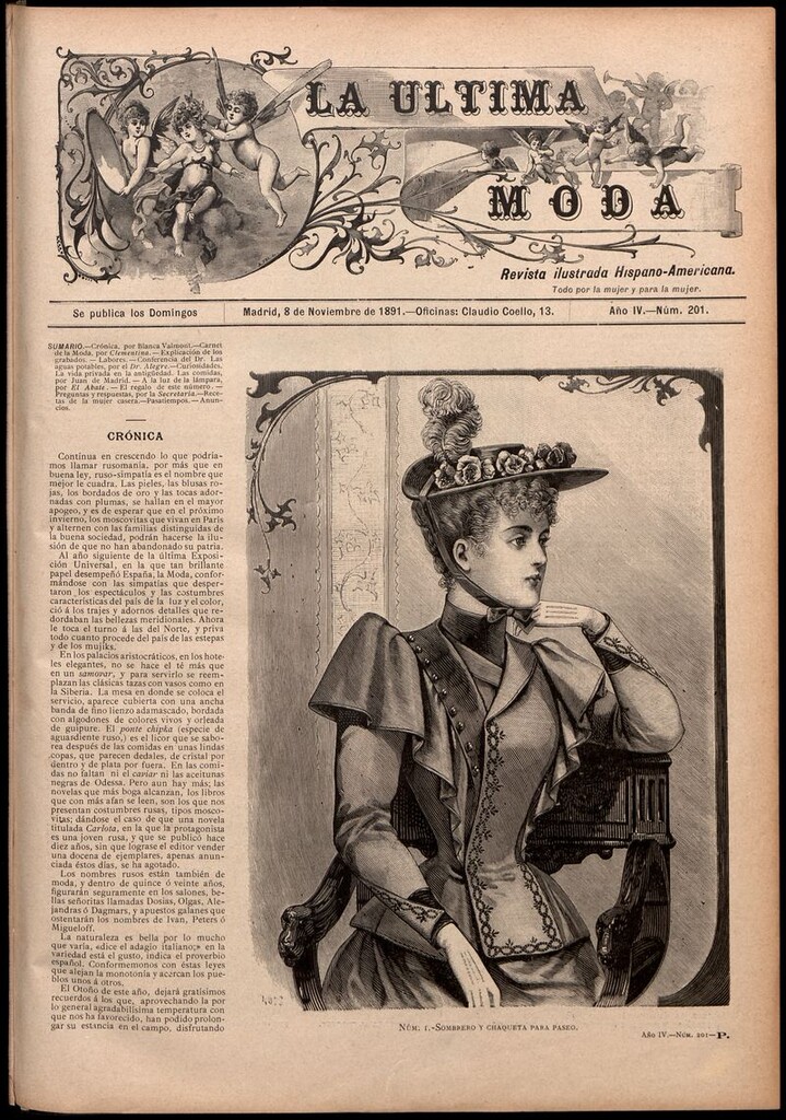Miniatura de La Última moda: revista ilustrada hispano-americana, del 8 de noviembre de 1891