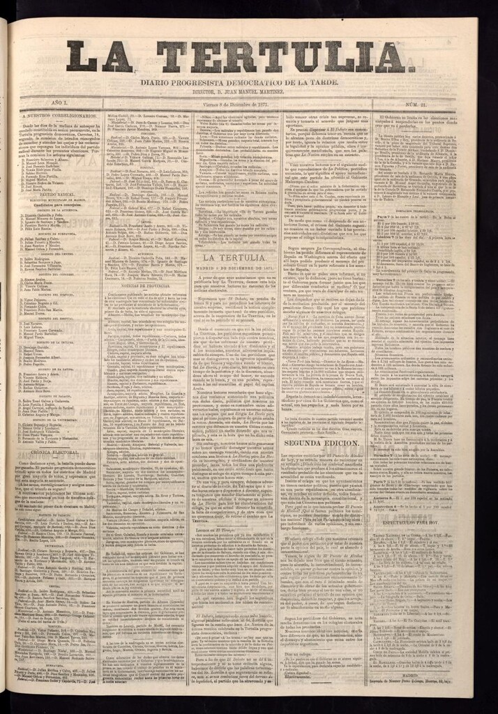 Miniatura de La Tertulia del 8 de diciembre de 1871