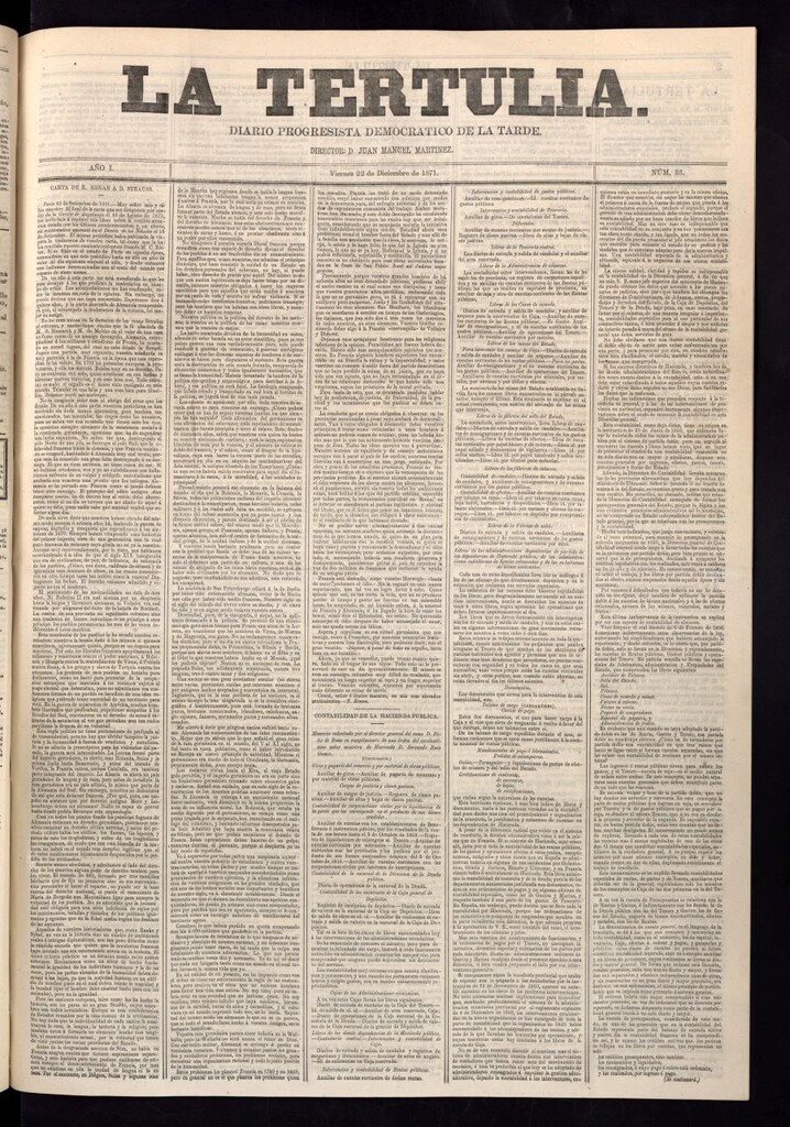 Miniatura de La Tertulia del 22 de diciembre de 1871
