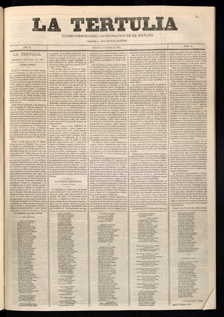 Miniatura de La Tertulia del 17 de enero de 1872