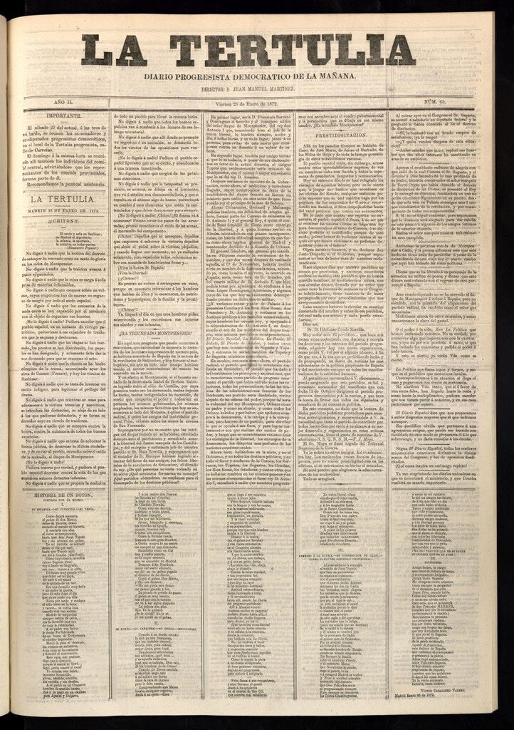 Miniatura de La Tertulia del 26 de enero de 1872