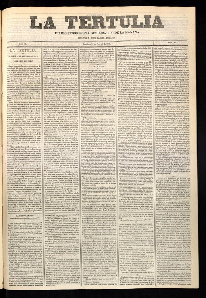 Miniatura de La Tertulia del 18 de febrero de 1872