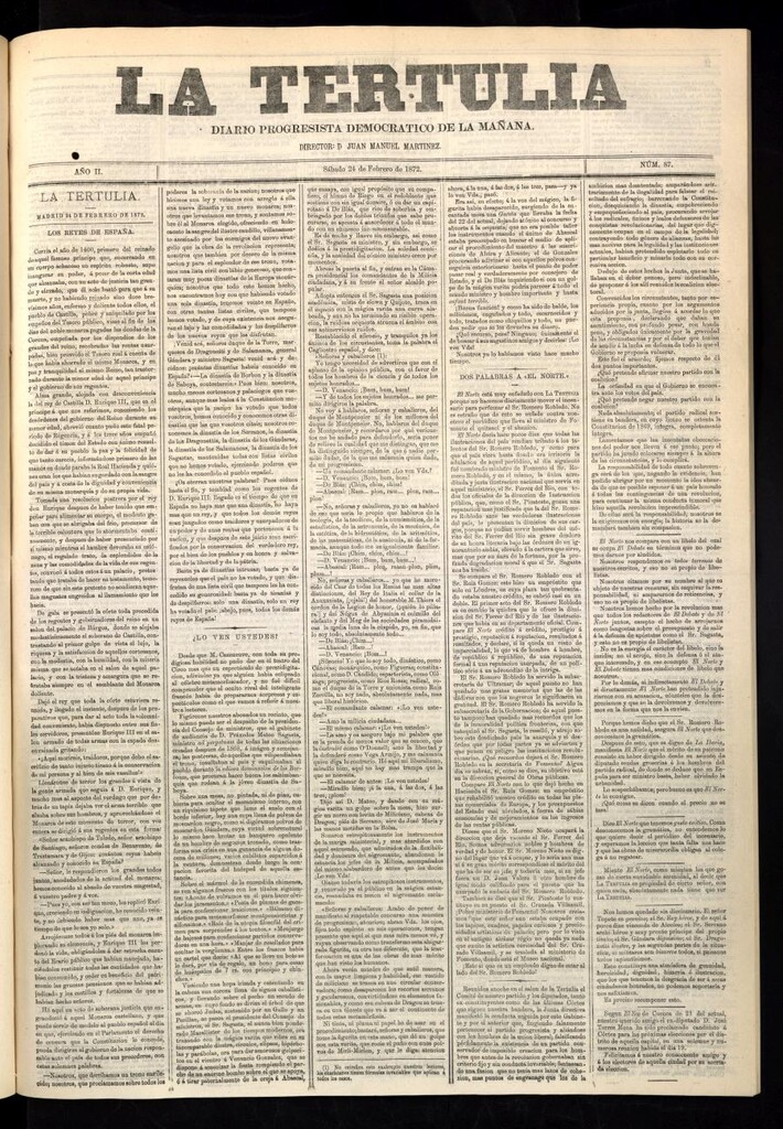 Miniatura de La Tertulia del 24 de febrero de 1872