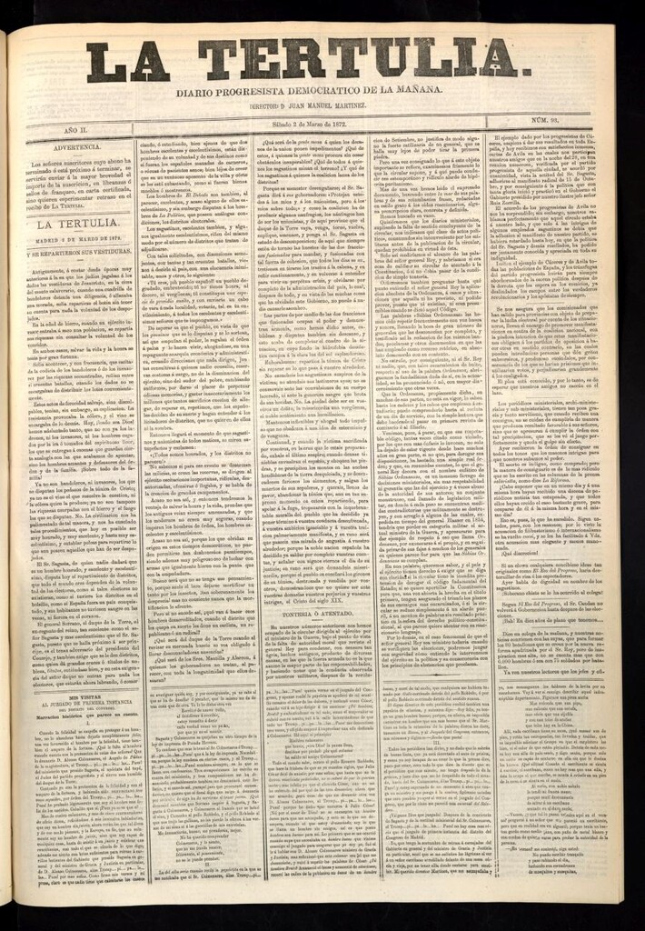 Miniatura de La Tertulia del 2 de marzo de 1872