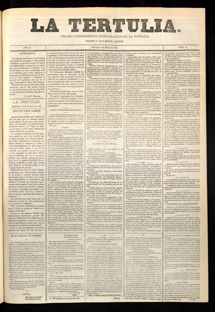 Miniatura de La Tertulia del 6 de marzo de 1872