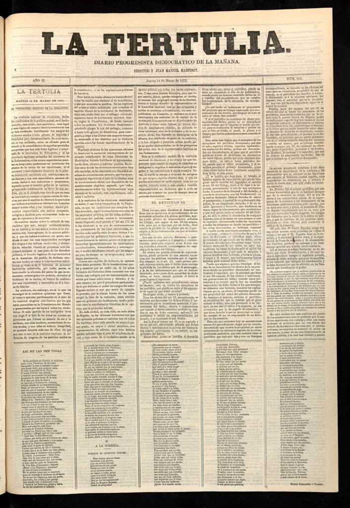 Miniatura de La Tertulia del 14 de marzo de 1872