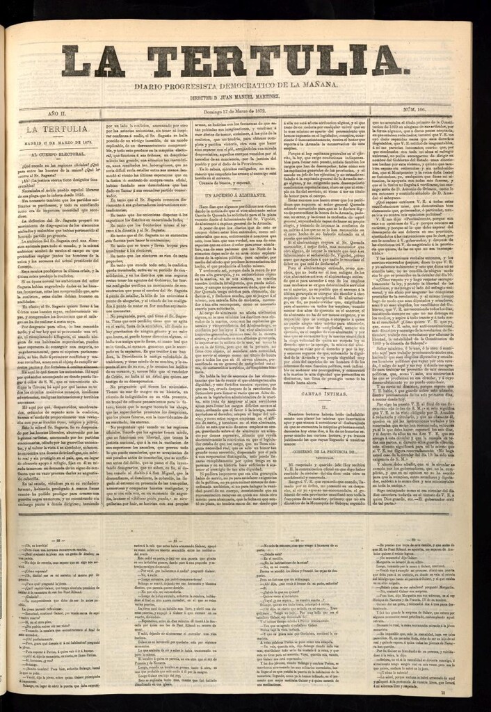 Miniatura de La Tertulia del 17 de marzo de 1872