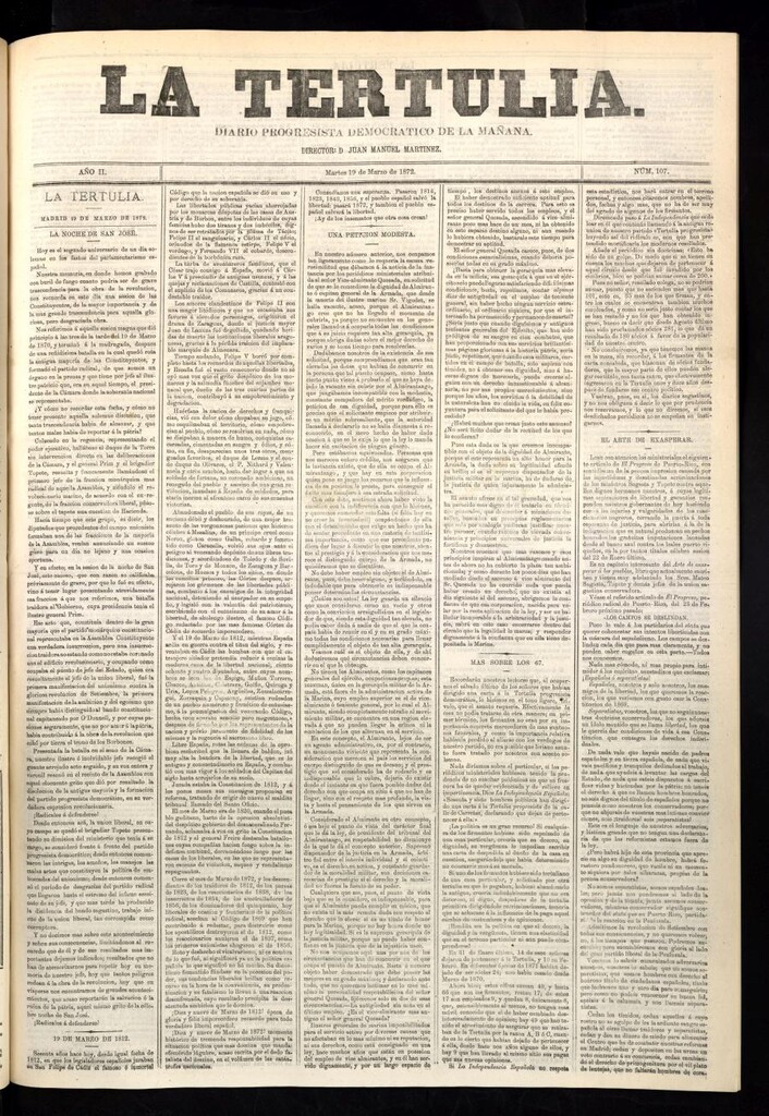 Miniatura de La Tertulia del 19 de marzo de 1872