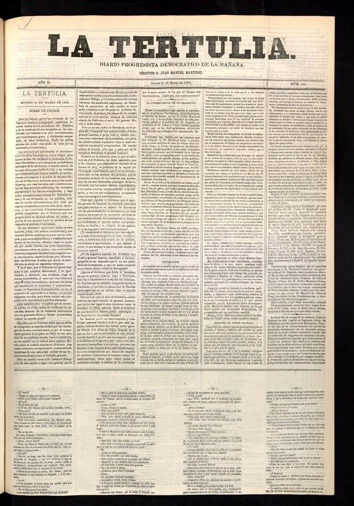 Miniatura de La Tertulia del 21 de marzo de 1872