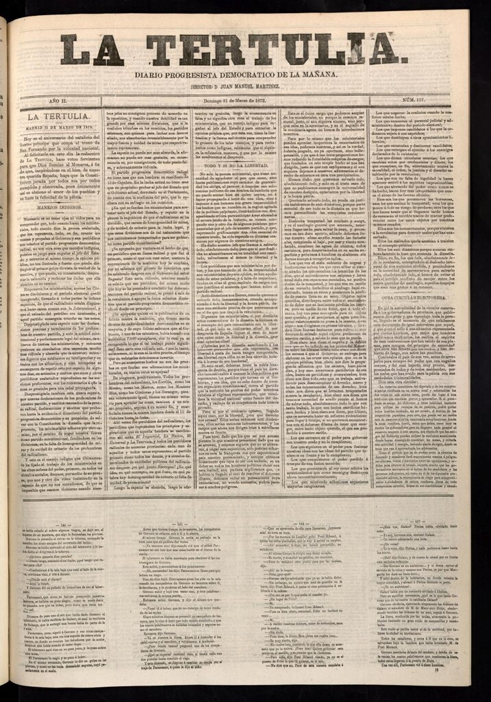 Miniatura de La Tertulia del 31 de marzo de 1872