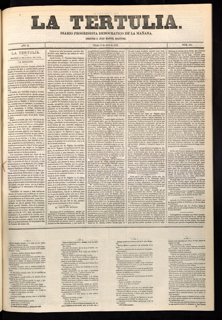 Miniatura de La Tertulia del 13 de abril de 1872