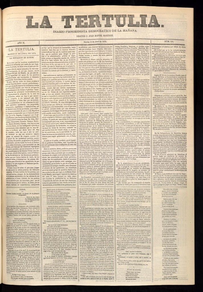 Miniatura de La Tertulia del 16 de abril de 1872