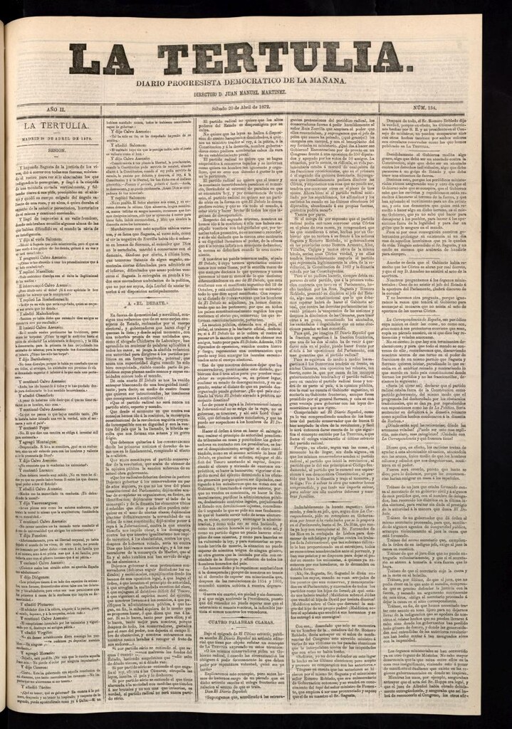 Miniatura de La Tertulia del 20 de abril de 1872