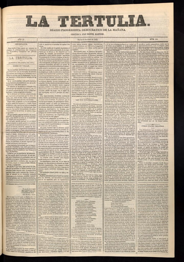 Miniatura de La Tertulia del 23 de abril de 1872