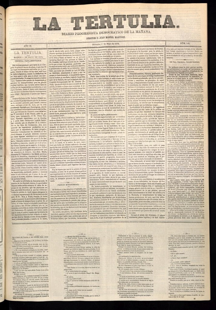 Miniatura de La Tertulia del 1 de mayo de 1872