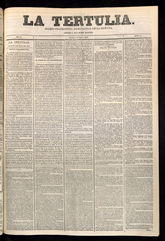 Miniatura de La Tertulia del 5 de mayo de 1872