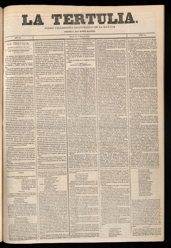 Miniatura de La Tertulia del 14 de mayo de 1872