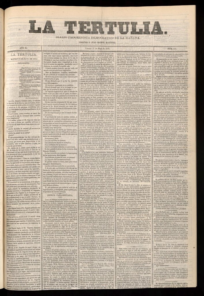 Miniatura de La Tertulia del 17 de mayo de 1872