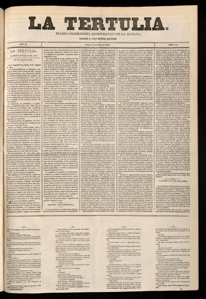Miniatura de La Tertulia del 18 de mayo de 1872