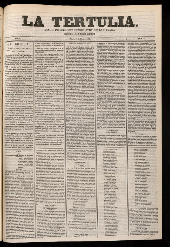 Miniatura de La Tertulia del 21 de mayo de 1872