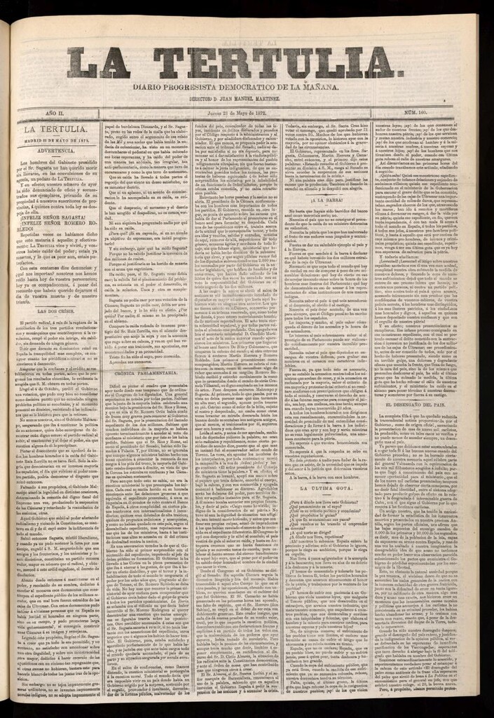Miniatura de La Tertulia del 23 de mayo de 1872
