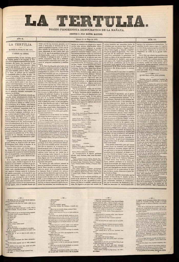 Miniatura de La Tertulia del 25 de mayo de 1872